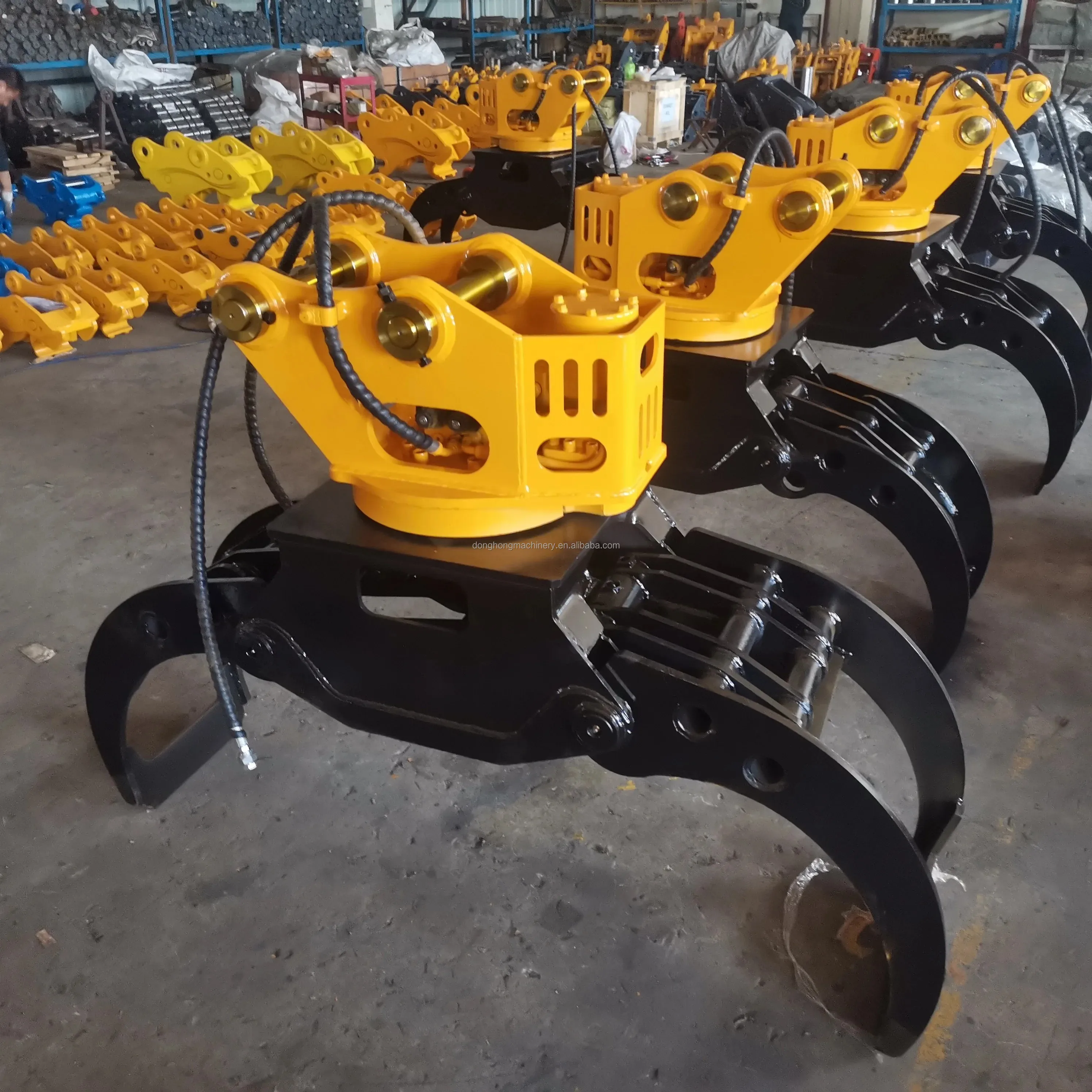 

360° Continuous Rotation Wood Grapple for Precision Log Sorting