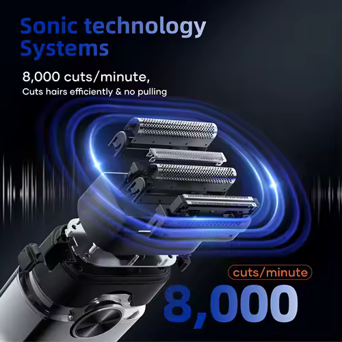 KENSEN S26 Electric Shaver for Men 4D Floating Blades Foil Shavers Waterproof 8000RPM Beard Trimmer Portable Mini Electric Razor - Image 3