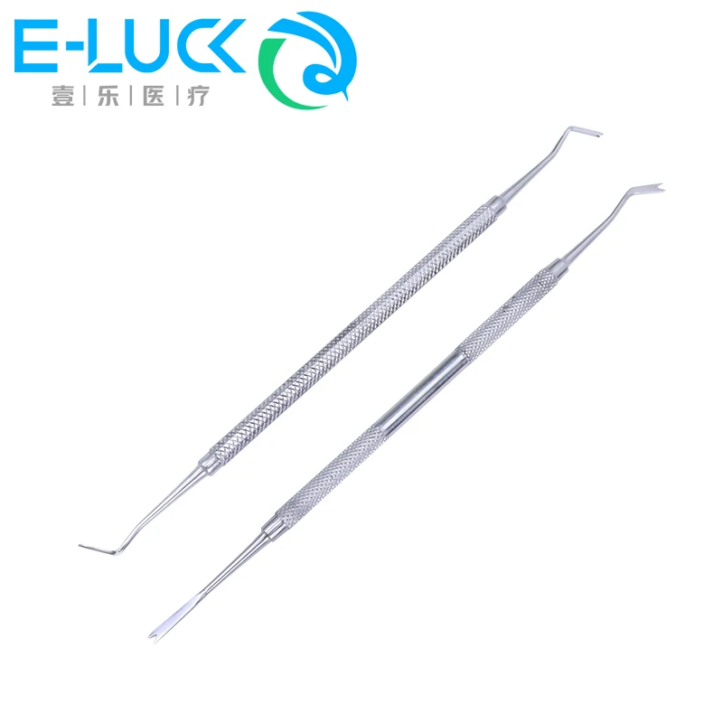 1Pc Dnetal Orthodontische Double Ended Ligatuur Directeur Gebogen Met Scaler Fijne Smalle Tandarts Lab Tool