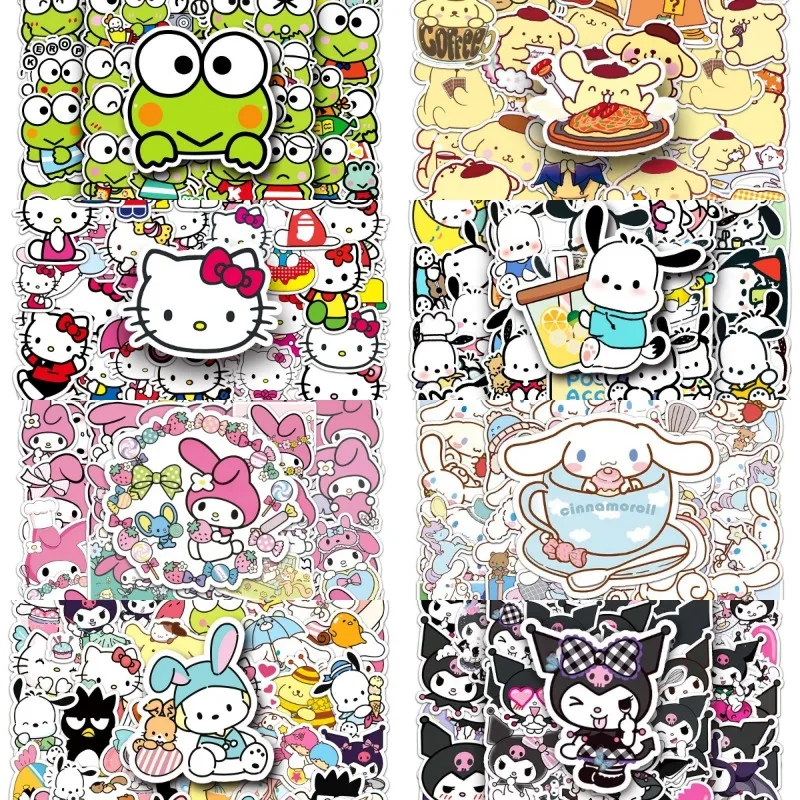 Pegatinas de la serie Sanrio, calcomanías de My Melody para ordenador portátil, funda de teléfono, pegatinas de Anime Sanrio My Melody para niñas,