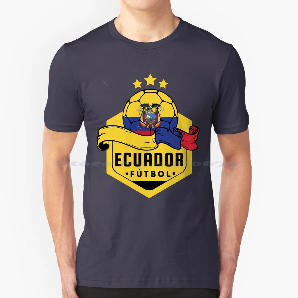 Ecuador Football T Shirt 100% Cotton Tee Footballomatic Ecuador Soccer Ball Ecuador Football Fan Ecuador Futbol Ecuador Dad