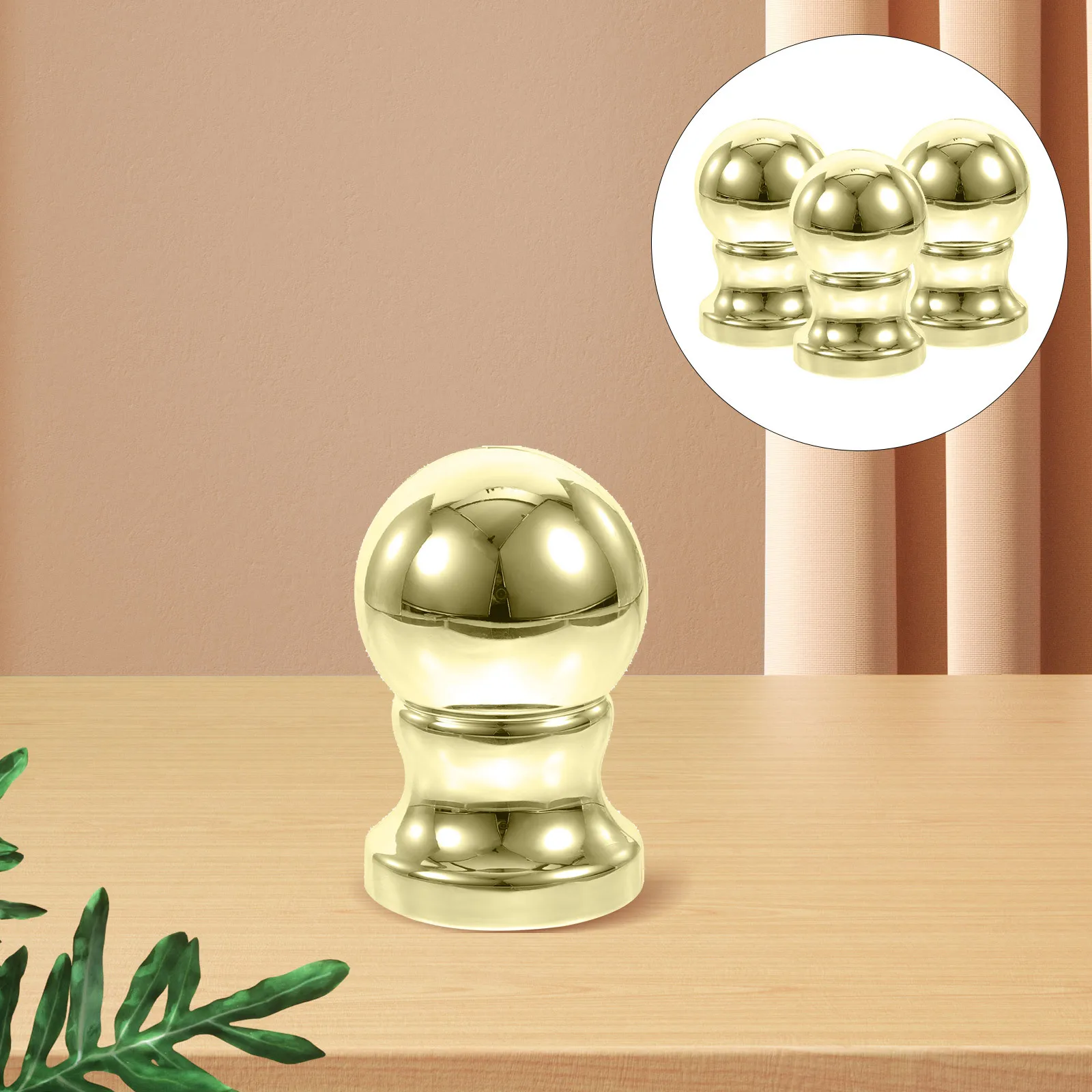 

3Pcs Rotating Flagpole Finial Ball: Swivel Flag Pole Topper for Outdoor Indoor Display - Elegant Ball Cap Decor with Easy