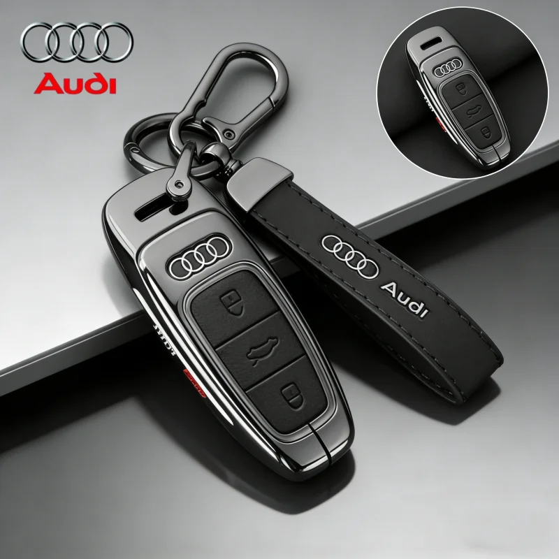 

Zinc Alloy Car Key Case Cover Shell Holder Protection for Audi Q8 A6 A3 A8 C8 S6 Rs6 A7 S7 Rs7 Rsq8 8Y D5 4N Rs E-Tron Gt Q4 Q7