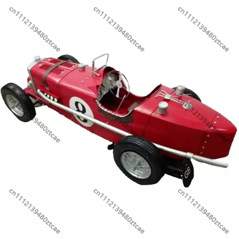 Vintage Iron American Style Decor MG Classic Race Car Model, Craft Ornament for Bar Restaurant Auto Display