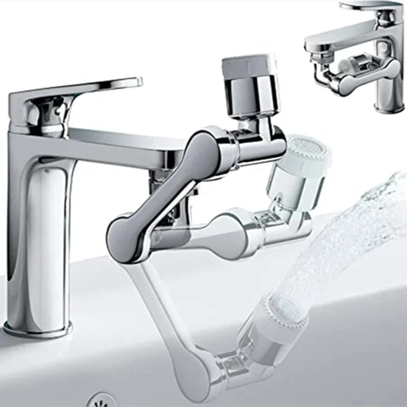 Faucet Extender Spatter Preventer Tool Extension Spout Swivel Multi-function Joint 1080° Universal Robotic Arm