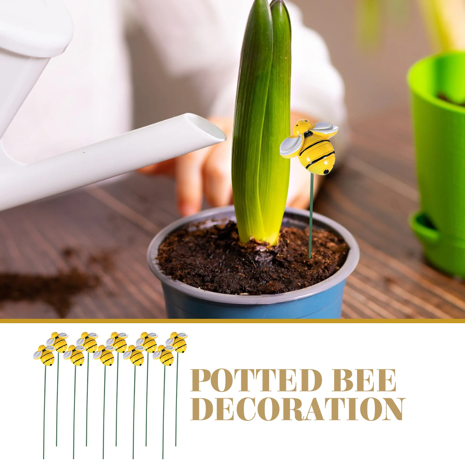 

10Pcs Metal Stakes Decorative Yard Signs Durable Iron Plastic Material Fine Workmanship Planter Sticks