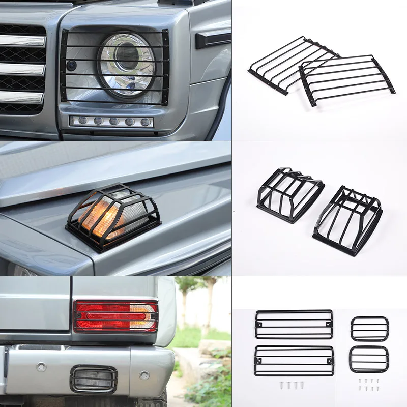 

For Mercedes Benz G class W463 2004-2018 Car Headlamp Cover Tail Lamp Rear Fog Lamp Protective Mesh Cover Car Accessories