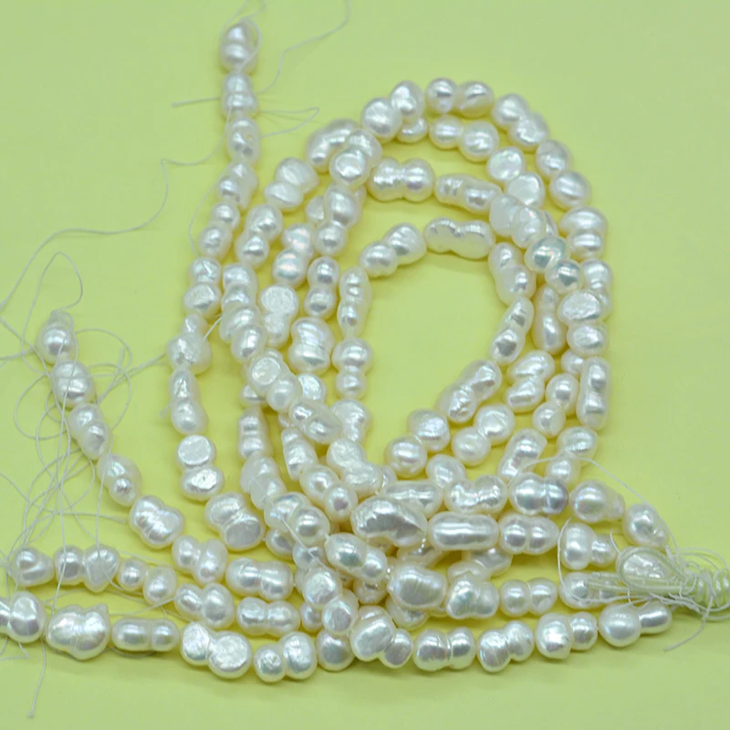 4 strands / lot 8-9mm unique. classic. Natural, 8-shaped, baroque pearl, Loose Pearl. DIY craft lovers best collection 15