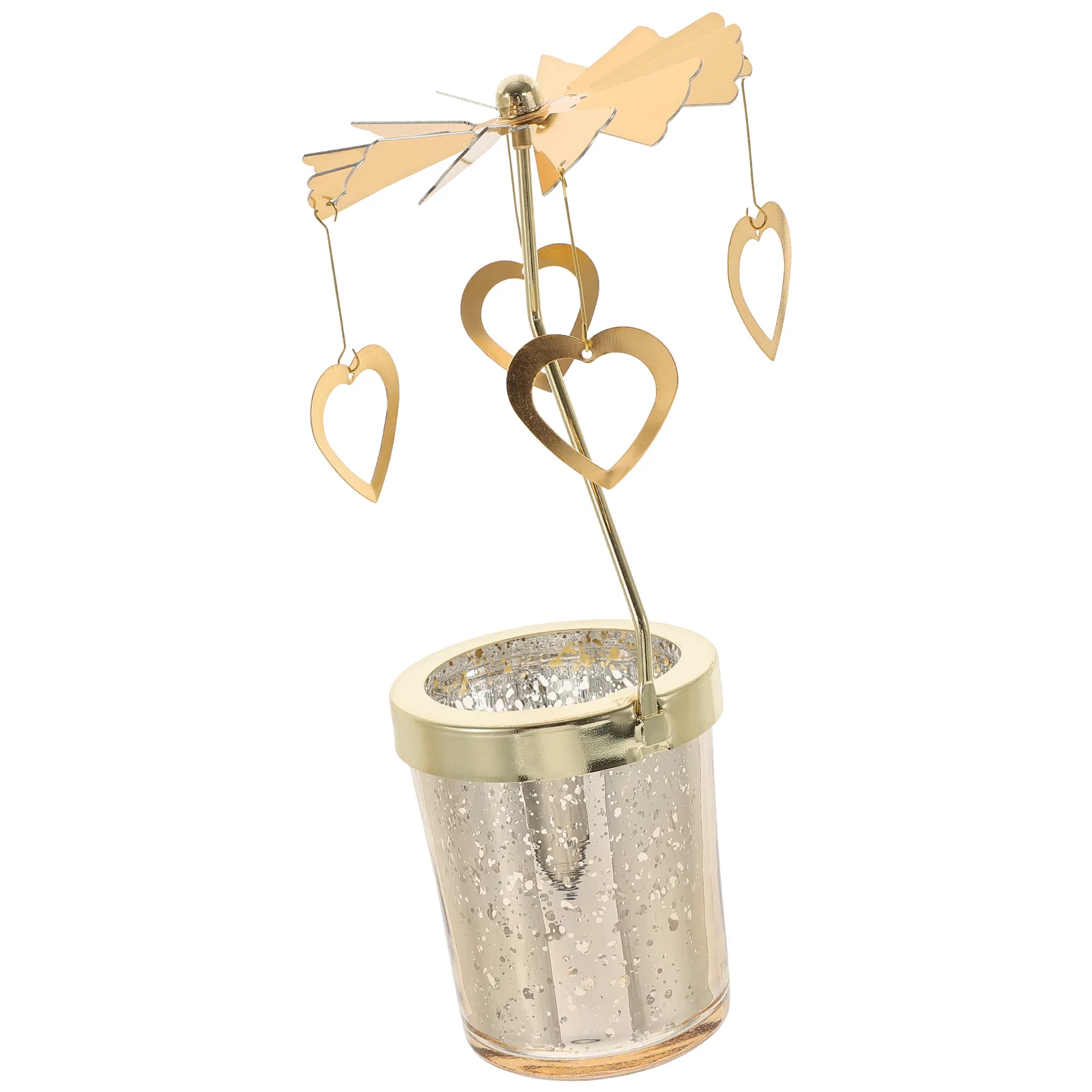 

Creative Rotating Holder Desktop Iron Candlestick Decorative Stand for Party Xmas Birthday Cafe Bar