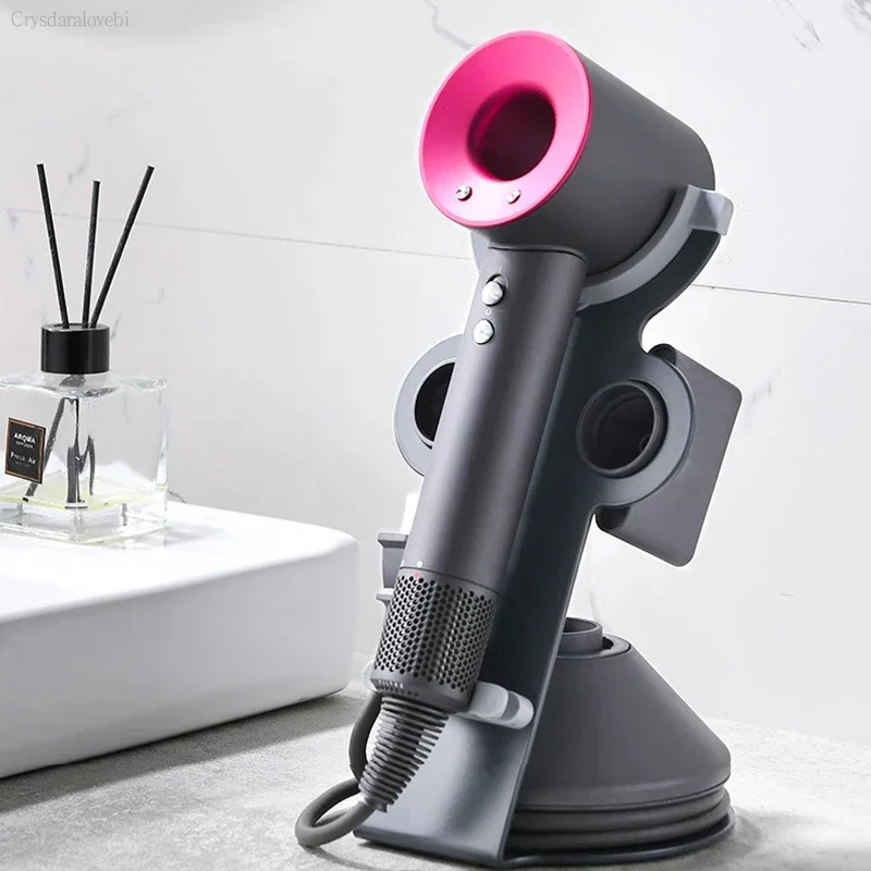 Hair Dryer Stand for Dyson Hair Dryer Holder Portable Bracket with Super Magnetic Storage Rack for Bathroom Hair Dryer Nozzle