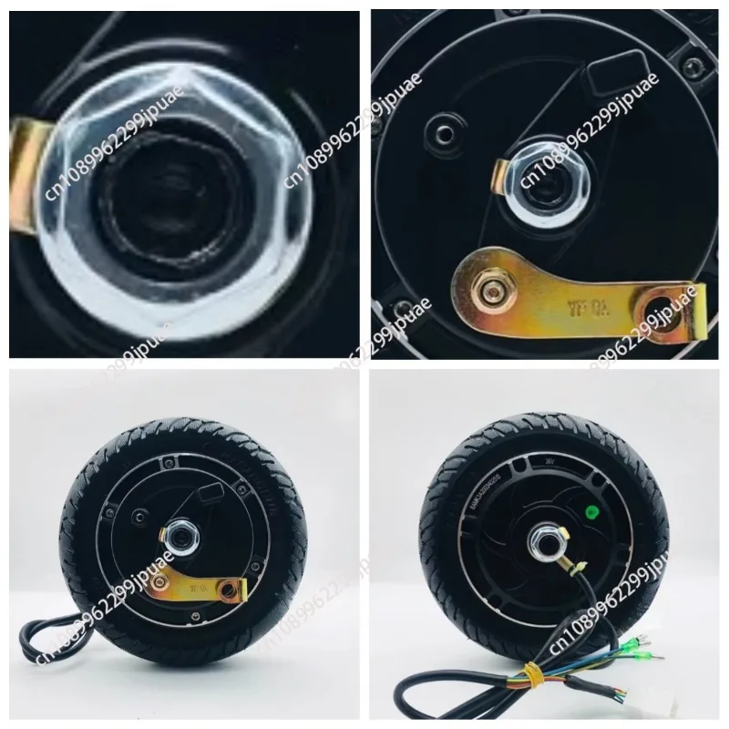 

8 Inch Solid Tire Drum Brake Hub Motor 24V 36V 48V 350W Electric Bicycle E-bike Replacement Drive Motor Parts