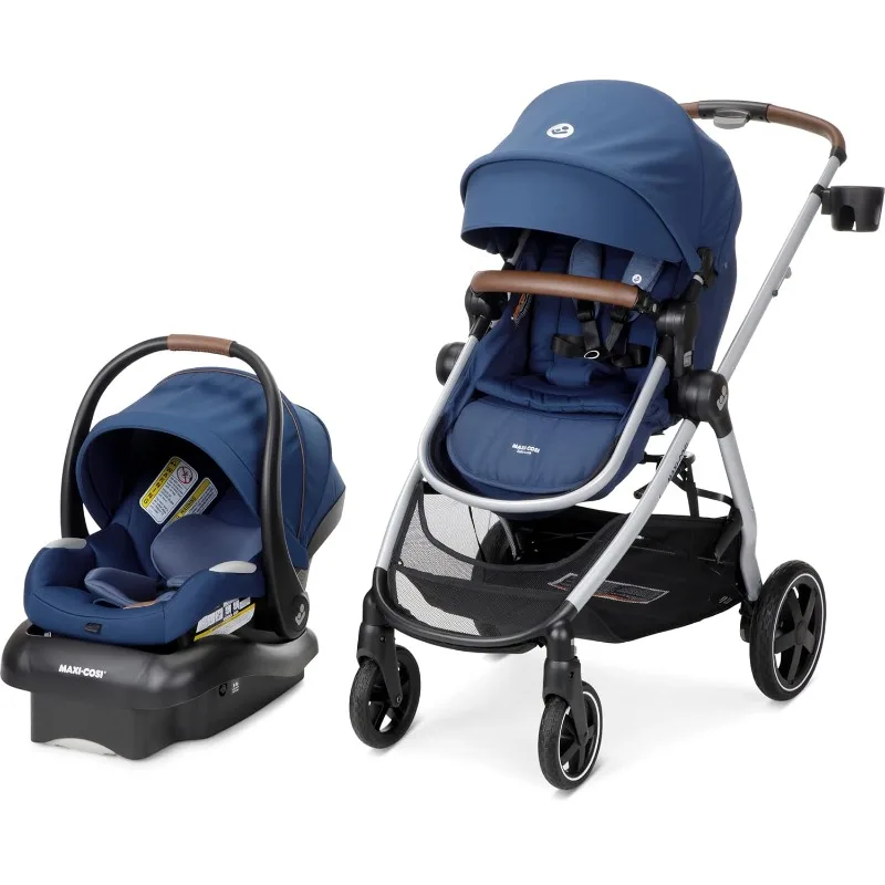 Travel System Car Seat and Stroller, Infant Car Seat and Stroller Combo, Baby Car Seat and Stroller Combo in New Hope Navy