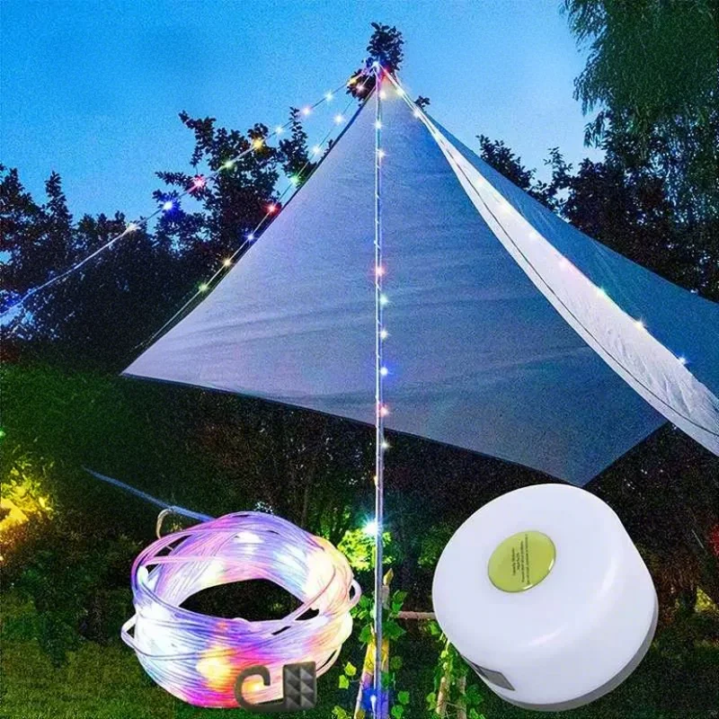 

Outdoor Hanging Charging Leather Tape Measure Waterproof Camping Light LED Ambient Light String Tent Portable Decorative Light