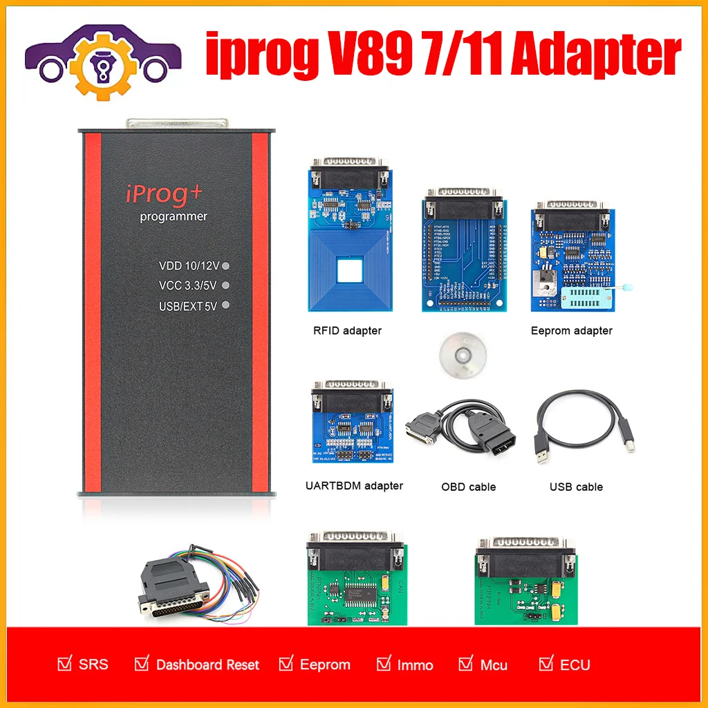 

Iprog pro v89 IPROG V87 Iprog+ Full Adapters with Calculator Ecu Key Programmer Support Airbag Reset/Eeprom IMMO with Toolbox