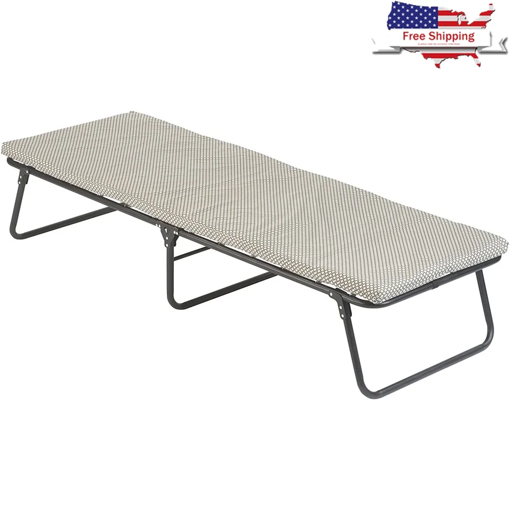 

Ridgeline Portable Camping Cot with Foam Mattress Foldable Easy Transport Up to 225 lbs Ideal Camping Backyard Guests