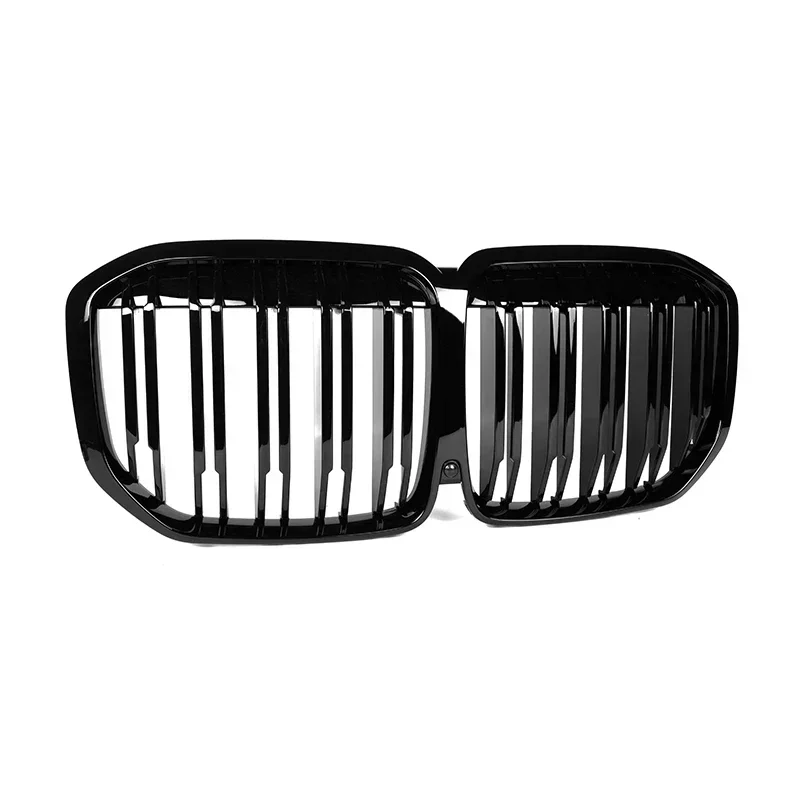 Dual Line Piano Black Front Bumper Kidney Hood Grille For BMW X7 Series G07 2019-IN Replacement Racing Grills Car Styling