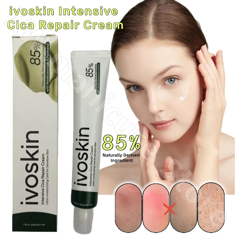 

Ivoskin Intensive Centella Asiatica 85% Repair Cream Moisturizes and Soothes Dry Dehydrated and Seasonally Sensitive Skin 50g