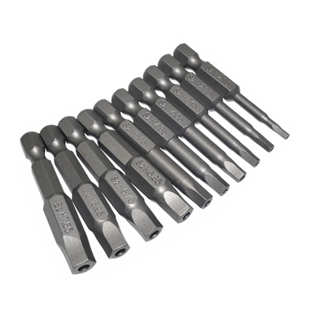 10 قطعة-H2.15-H7.55 الخماسي مفك بت مجموعة عرافة عرقوب-Torx مفك بت 50 مللي متر سبائك الصلب الحفر الكهربائية أدوات يدوية