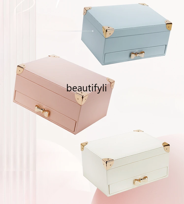 Jewelry Box Delicate Earrings Necklace Ring Earrings Light Luxury Ornament Storage Box