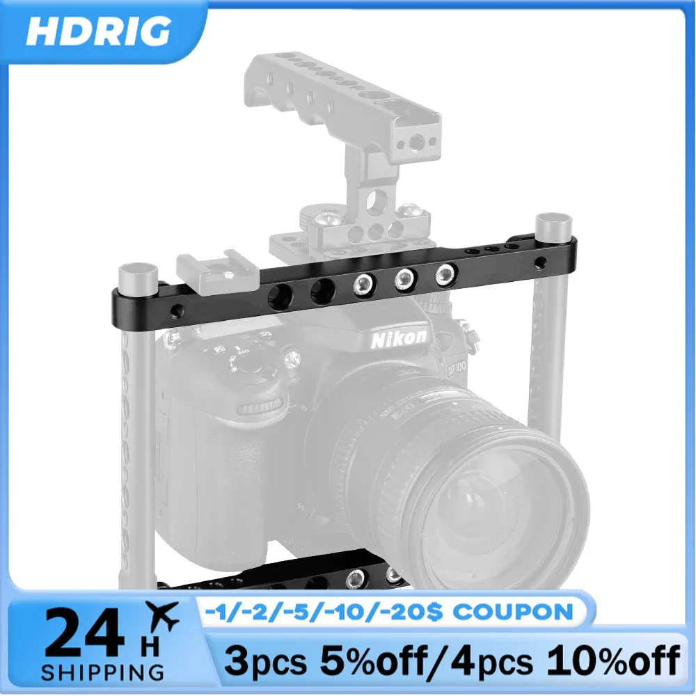 

HDRIG 200mm Aluminum Cross Bar With 15mm Rod Adapter For DIY Camera / Monitor Cage Rig (A Pair)