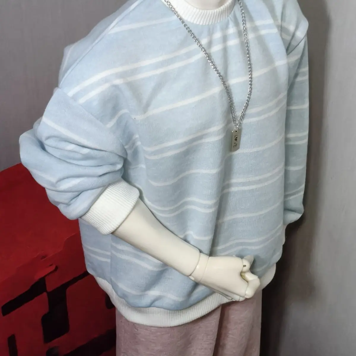 

Одежда для кукол 1/3 (75 см) BJD: Платье в полоску с круглым вырезом и длинными рукавами, аксессуары для игр и кукольных домиков (кукла в комплект не входит)