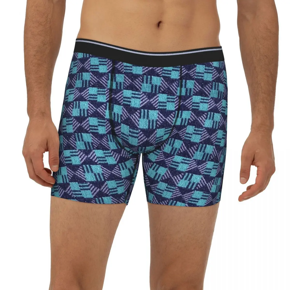

Long Boxer Underpants Shorts Waterloo And City Line London Underground Seat Cover Moquette Panties Men's Ventilate Underwear