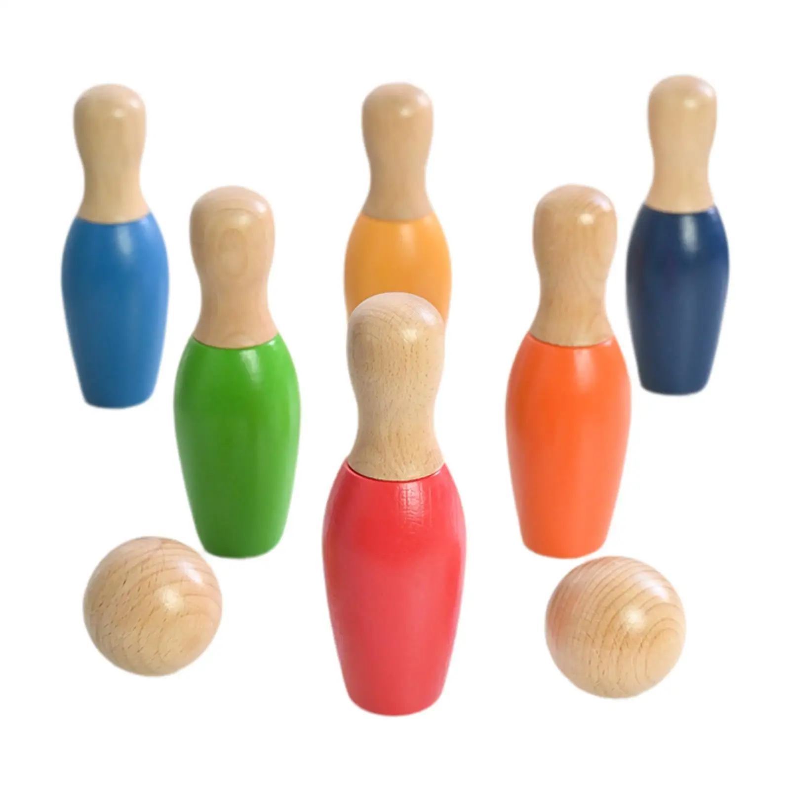 Wooden Bowling Game Props para crianças, Brinquedos para meninos e meninas, Presente De Chão De Aniversário