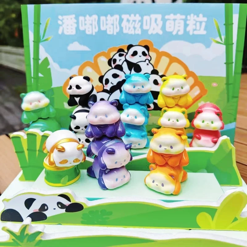 

Панда Пандуда 2,0, магнитная слепая коробка, штабелирующая игрушка, милая коллекционная сумка для слепых, креативное украшение для рабочего стола, детский подарок