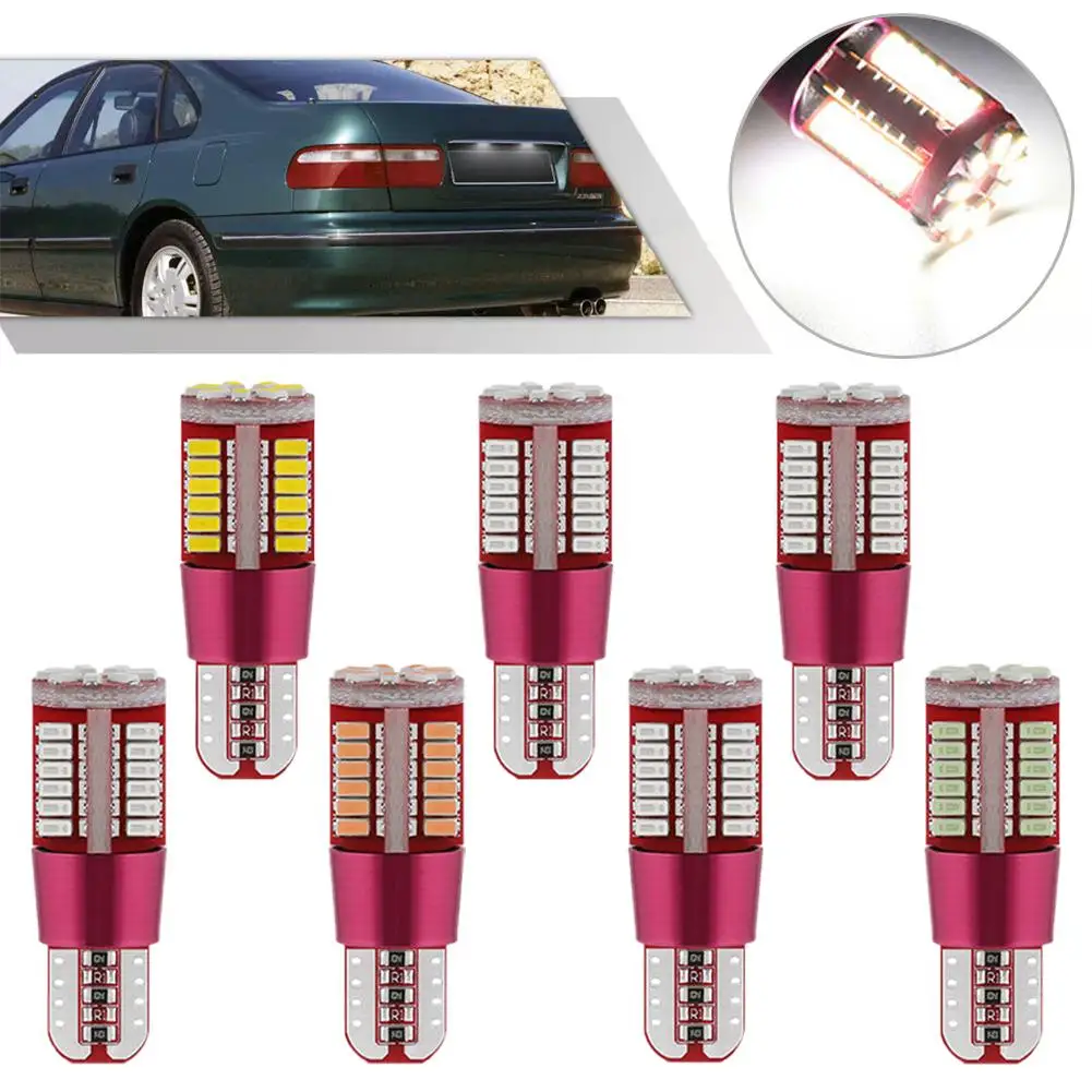 License Plate Light 12V 24V Constant Current For 1pcs T10 3014 57SMD Decoding Infinite LED Car Super Bright License Plate Light