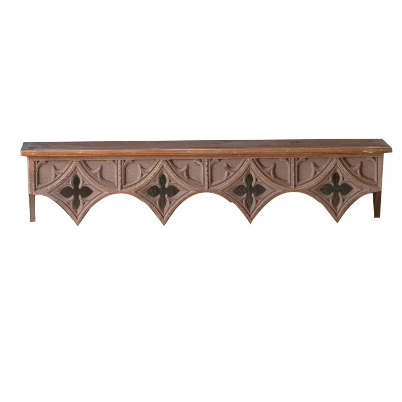 

Simple and old wall rack Background wall decorative storage rack