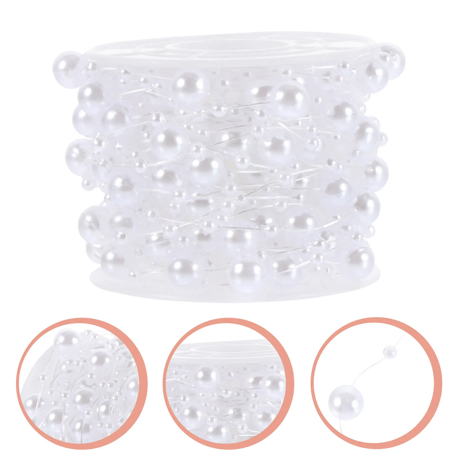 

Faux Pearl Chain Beads String for DIY Artificial Decor Plastic Pearls nament Wedding Christmas Tree Jewelry Accessories