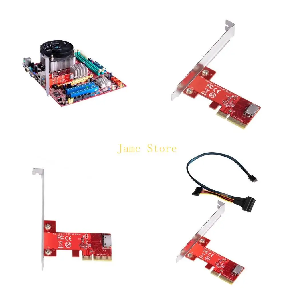 

Карта адаптера LX0B PCIe3.0 для Oculink SFF 8612, высокая плавная скорость для NVMe SSD