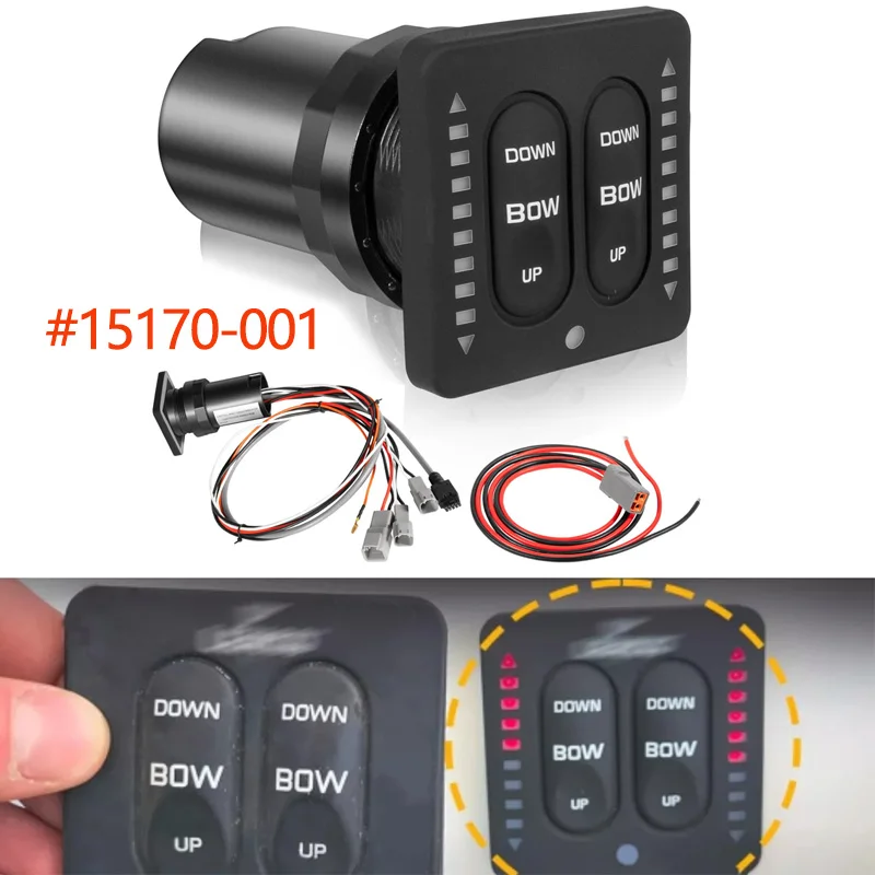 LED Integrated Indicator Tactile Trim Tab Switch Kit #15170-001, with 36