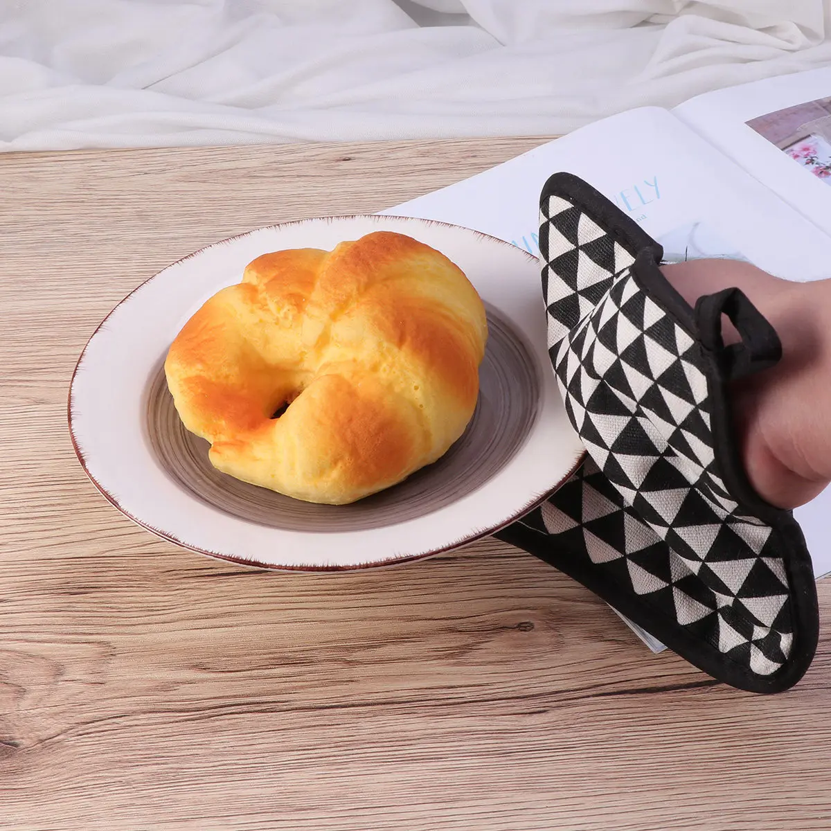 3Pcs Cotton Linen Thickened Heat Resistant Table Pad Pot Holder Insulation Mat for Oven Racks Microwave Baking Cup Mats Placemat - view 5
