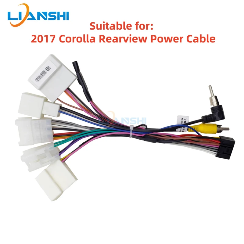Suitable for Toyota 17 Corolla with rearview power cord and Android large screen navigation modification car wiring harness