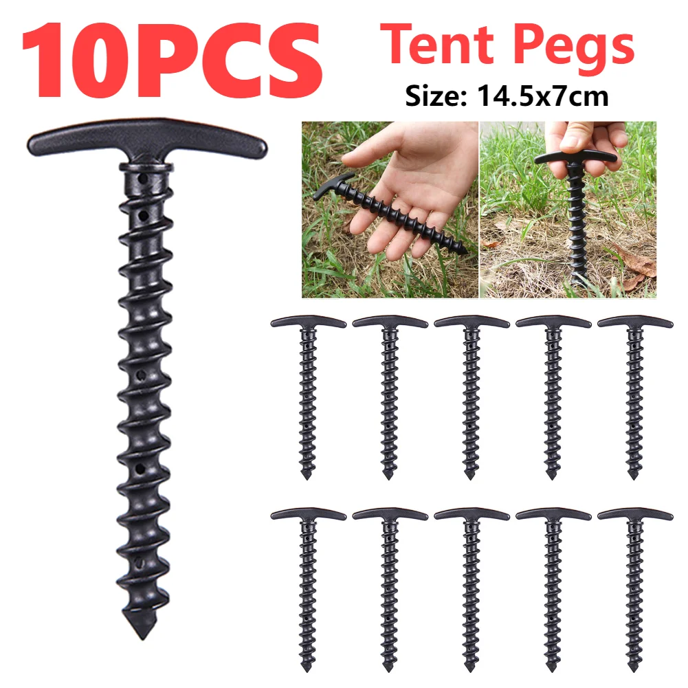 10 Teile/satz Zelt Heringe Camping Zelt Boden Nägel Outdoor Camping Peg Schraube Anker Strand Stakes Wandern Zelt Pins Camping Ausrüstung