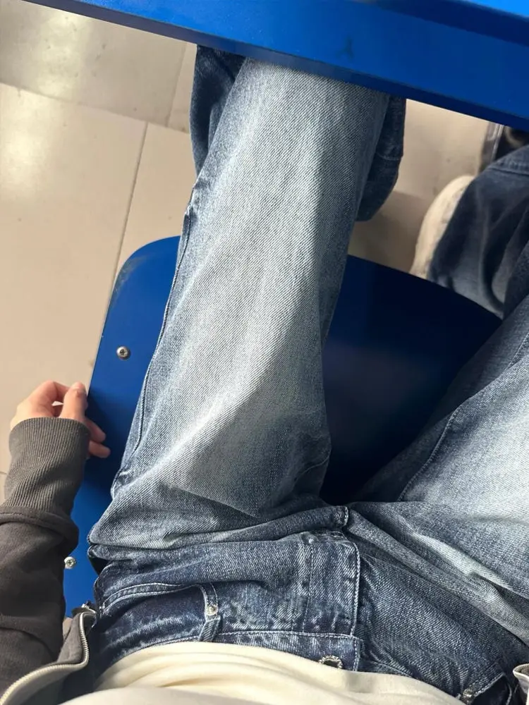 

Baggy Jeans Girl Women'S Looks Graphic Print Letter Pattern Denim Fashion Street Style Urban Hip Hop Loose Fit Boyfriend Cut