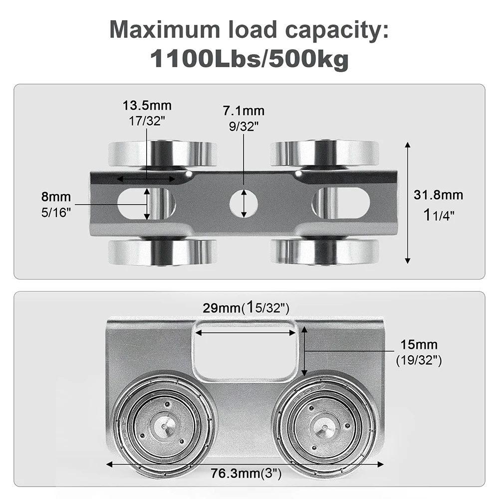 Imagem -03 - Carga Atualizada e Montagem do Carrinho Estável Wheel Light Duty Uso com Todos os 15 ou Canal de Suporte Mais Alto 1pc