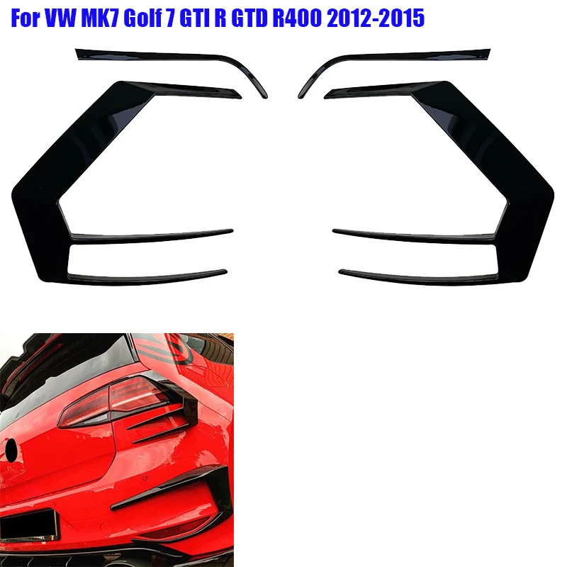 

Car Rear Bumper Splitter Canard Trim Tail Light Covers Rear Lamp Stickers Air Knife For VW MK7 Golf 7 GTI R GTD R400 2012 ~ 2015