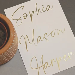 Personalized Name Vinyl Decal Custom Water Bottle Name Sticker Wall Window Gift Box Label Wedding Birthday Party Decoration