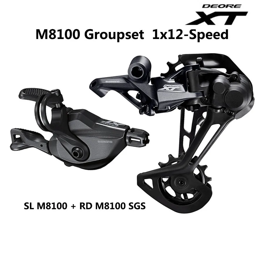 AliExpress Shimano DEORE XT M8100 Groupset Mountain Bike Groupset 1x12-Speed original RD M8100 Rear Derailleur SL M8100 Shifter Lever