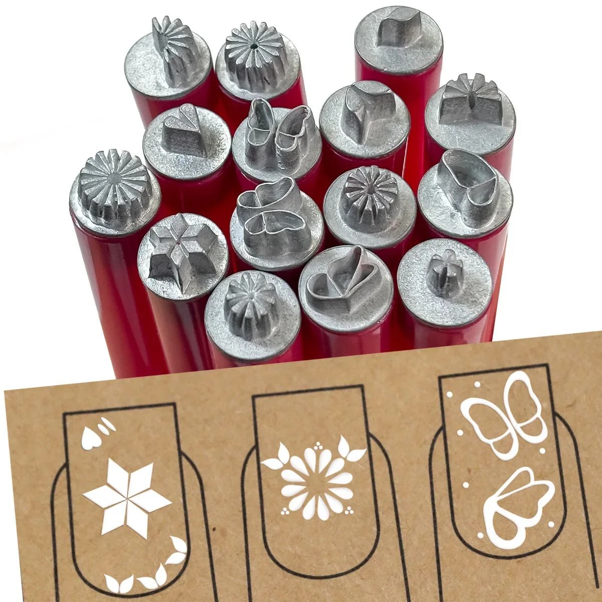 6/10/15Pcs Nail Art Stamp Pen DIY Floral Butterfly Nail Graffiti Nail Dotting Tools Polishing Painting Drawing Manicure Tools