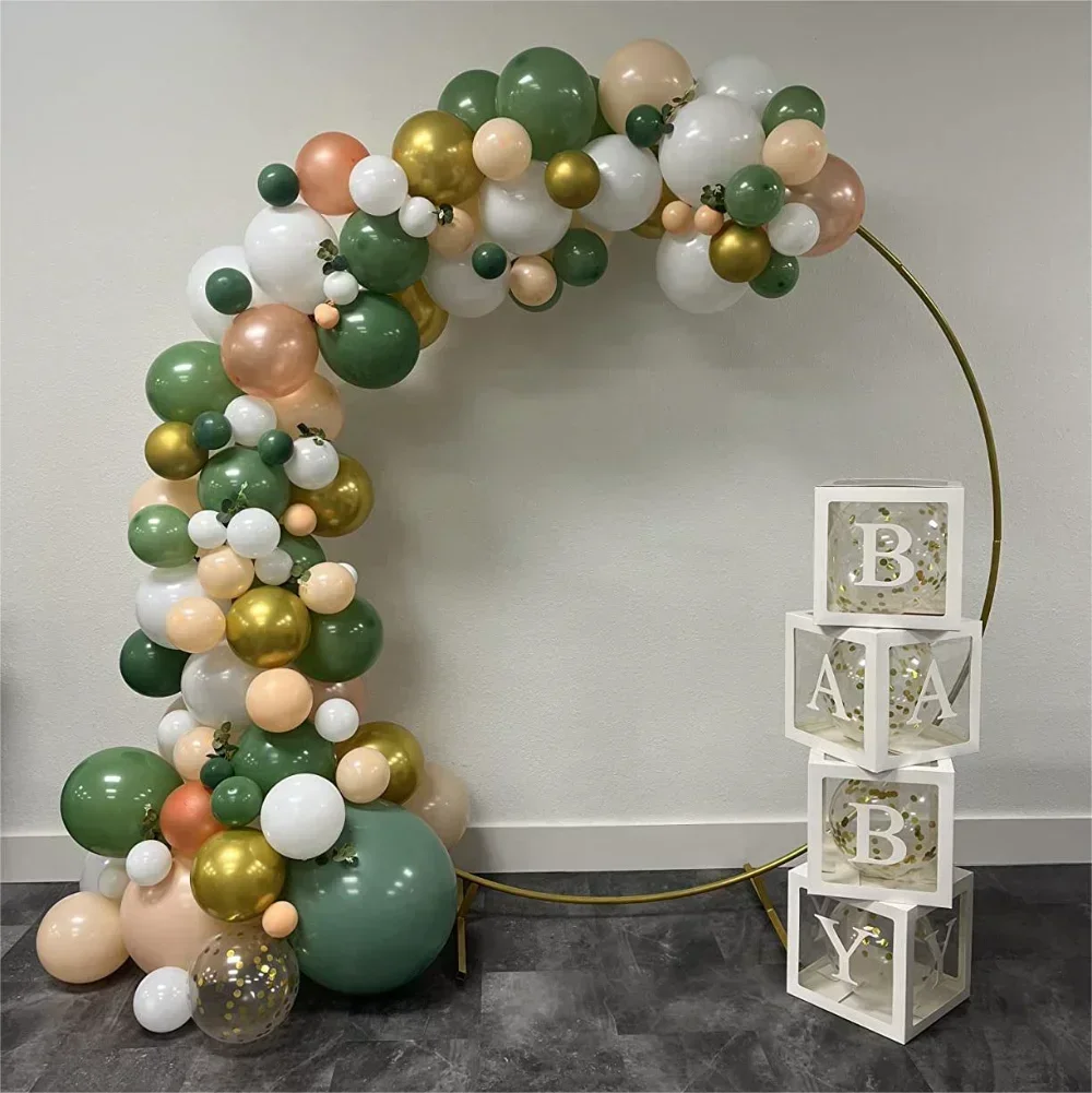 Gold Round Backdrop Stand Metal Circle Balloon Arch Frame Wedding Flower Wall Arch Birthday Anniversary Party Layout Decoration