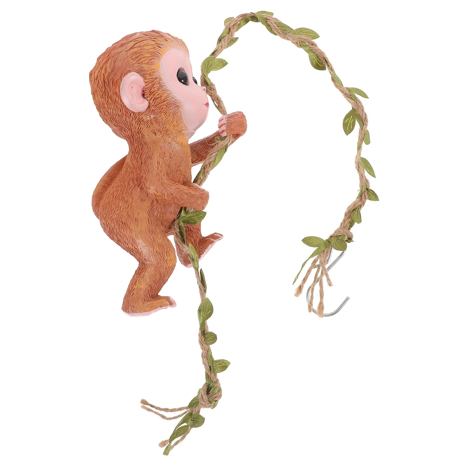 

Suspending Monkey Ornament Resin Cute Detailed Monkey Figure Garden Accessories Courtyard Outdoor Hanging Decor Compact