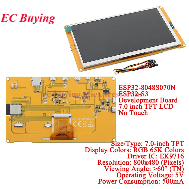 ESP32 S3 für Arduino LVGL WiFi Ble Entwicklungsboard 2,4 2,8 3,2 3,5 4,3 5 7,0 Zoll 240*320 Display-Bildschirm LCD TFT Modul