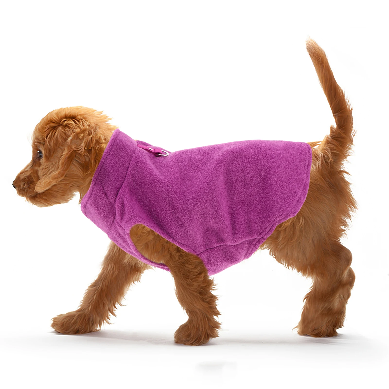 

Pet Dog Vest Purple Xl Warm Fleece Lined Winter Coat For Small Dogs Outdoor Cold Weather Windproof Soft Turtleneck Pullover