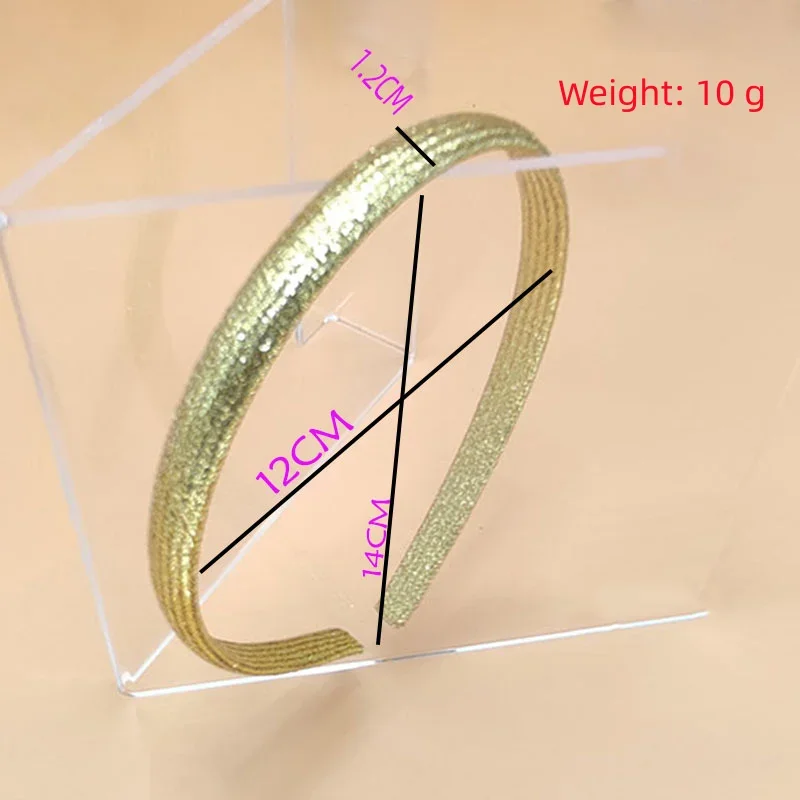 New Shiny metal color ribbon covering Cute Sweet Love Headband Hairbands for Child Girl Clamp Hair Accessorie Headwear