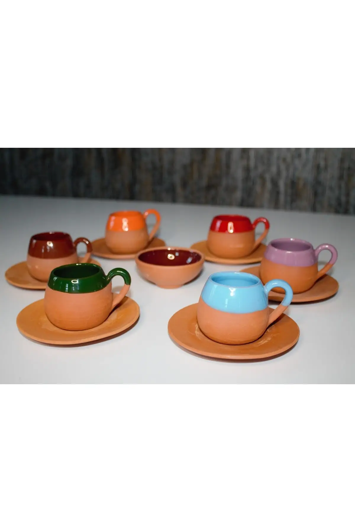 DOLBOVI Yörem pottery soil 6 coffee cup cup set with coffee cup set