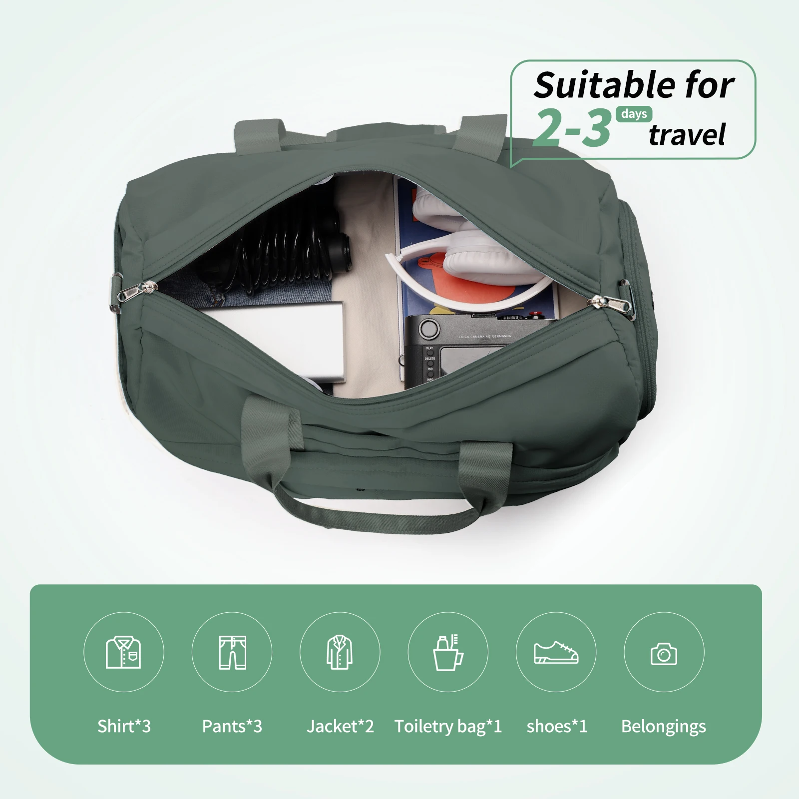 Large Capacity Folding Duffle Bag for Women Travel Bag Portable Weekend Bag Moving Overnight Luggage Hand Bag Sports Fitness Bag