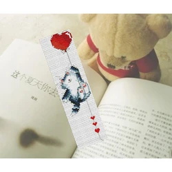 BK005 DIY Craft Cross Stitch Bookmark Christmas Plastic Fabric Needlework Embroidery Crafts Counted New  Gifts Kit Holiday